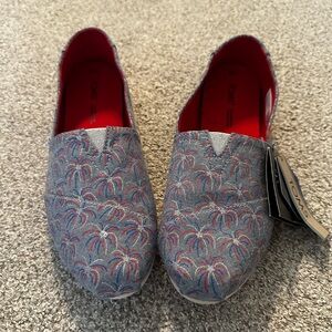 TOMS Alpargata chambray fireworks women's size 8.5